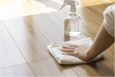 Cleaning the floor